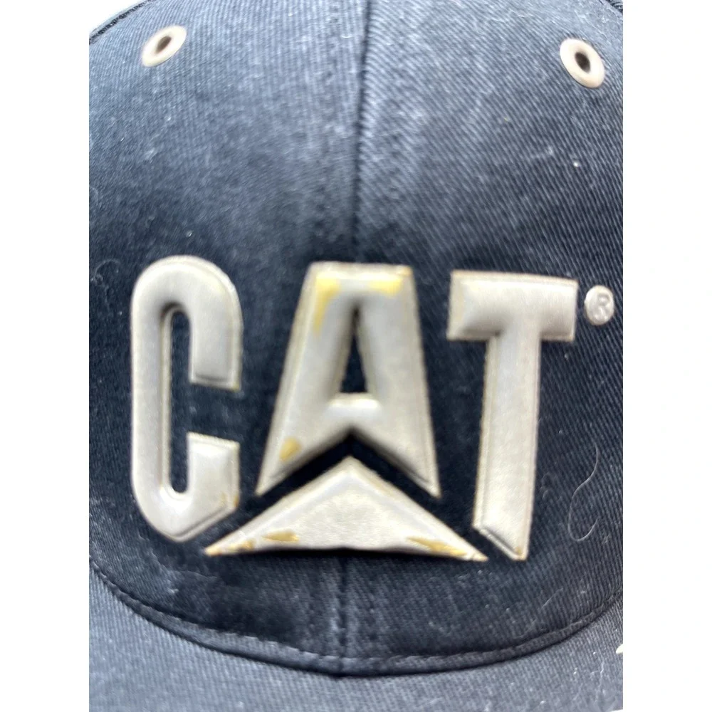Caterpillar‎ Puffy CAT Logo Baseball Hat/Cap Adjustable Cotton Barb Wire Brim